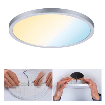 Paulmann 93046 - LED/16W IP44 zatemnljivo vgradno stropno svetilo AREO 230V 3000-6500K premer 23 cm matni krom