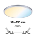 Paulmann 93046 - LED/16W IP44 zatemnljivo vgradno stropno svetilo AREO 230V 3000-6500K premer 23 cm matni krom