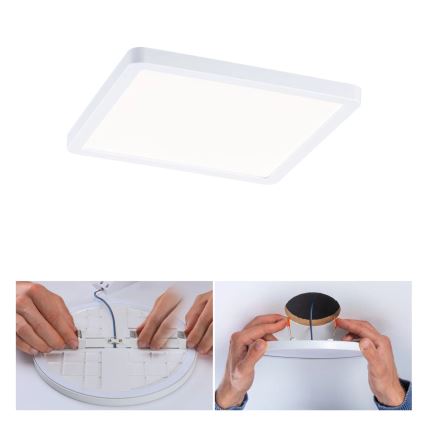 Paulmann 93059 - LED/13W IP44 Zatemnjevalna vgradna kopalniška stropna svetilka AREO 230V 17,5x17,5 cm bela