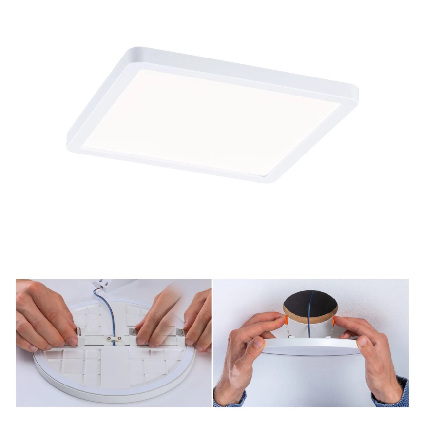 Paulmann 93059 - LED/13W IP44 Zatemnjevalna vgradna kopalniška stropna svetilka AREO 230V 17,5x17,5 cm bela