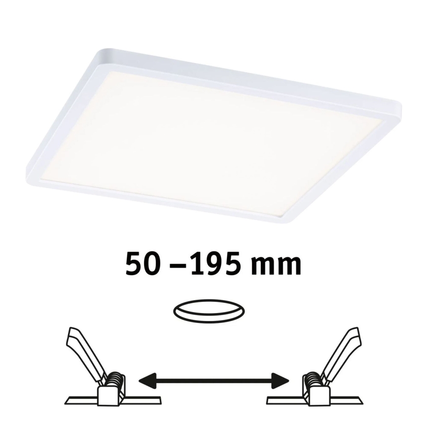 Paulmann 93060 - LED/16W IP44 zatemnjivo vgradno kopalniško stropno svetilo AREO 230V 23x23 cm belo