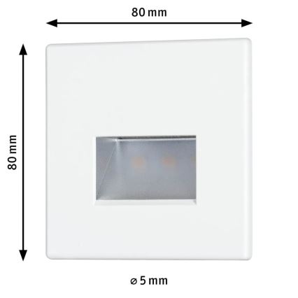 Paulmann 93093 - LED/1,2W Stopniščna svetilka EDGE 230V