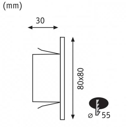 Paulmann 93093 - LED/1,2W Stopniščna svetilka EDGE 230V
