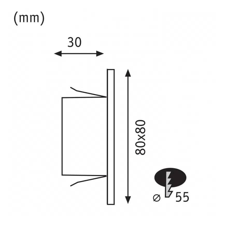 Paulmann 93093 - LED/1,2W Stopniščna svetilka EDGE 230V