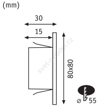 Paulmann 93094 - LED/1,2W Stopniščna svetilka EDGE 230V