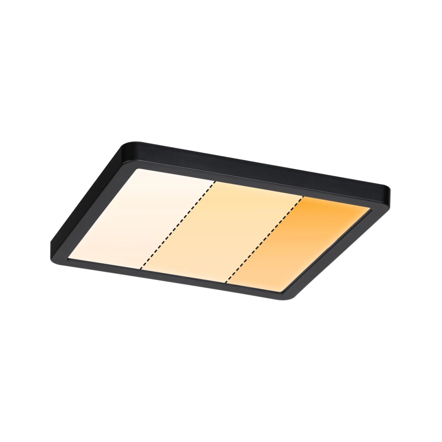 Paulmann 93101 - LED/13W IP44 Kopalniško vgradno stropno svetilo AREO 230V 2000/3000/4000K 17,5x17,5 cm črna