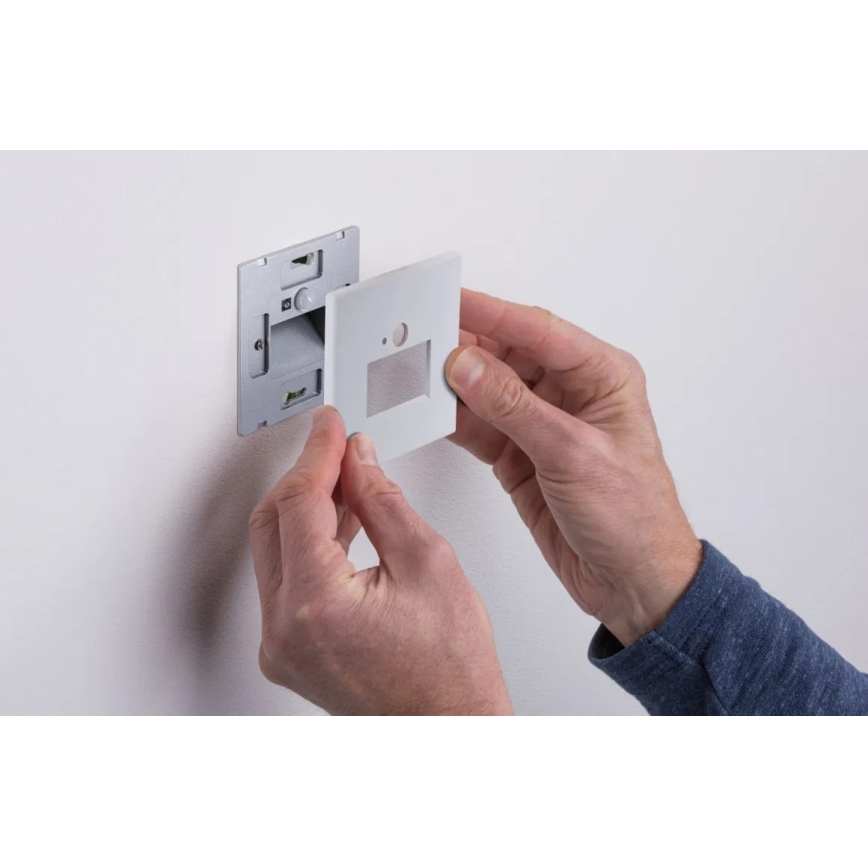 Paulmann 93133 - LED/1,2W Stopniščna svetilka s senzorjem EDGE 230V bela