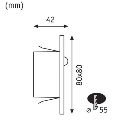 Paulmann 93133 - LED/1,2W Stopniščna svetilka s senzorjem EDGE 230V bela