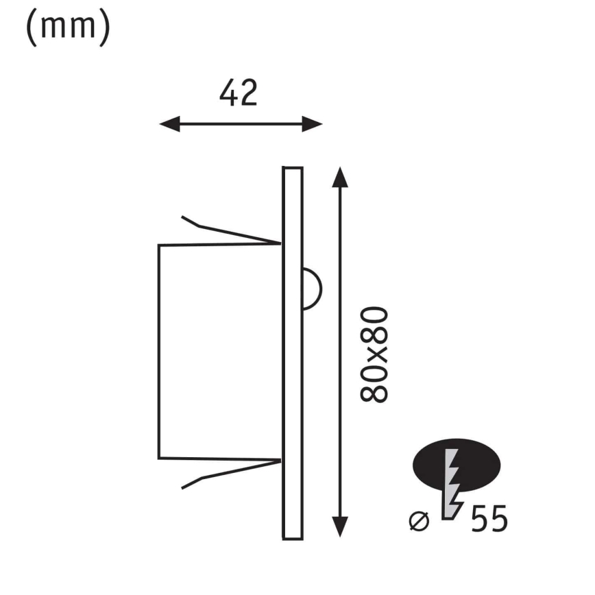 Paulmann 93133 - LED/1,2W Stopniščna svetilka s senzorjem EDGE 230V bela