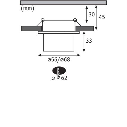 Paulmann 93383 - SET 3xLED/6W IP44 Zatemnitvena kopalniška vgradna svetilka GIL 230V