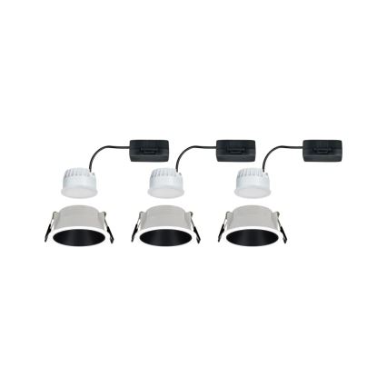 Paulmann 93402 - SET 3xLED/6W IP44 Zatemnitvena kopalniška vgradna svetilka COLE 230V