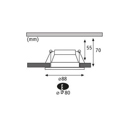 Paulmann 93402 - SET 3xLED/6W IP44 Zatemnitvena kopalniška vgradna svetilka COLE 230V