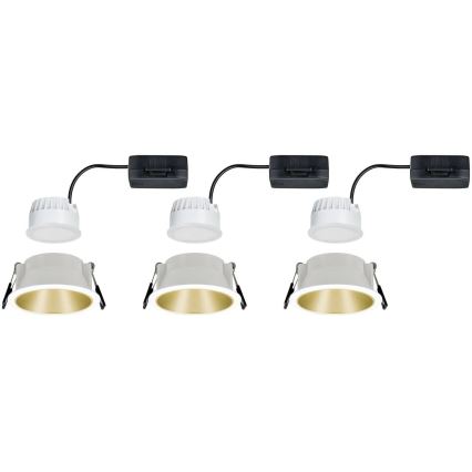 Paulmann 93406 - SET 3xLED/6,5W IP44 Zatemnitvena kopalniška vgradna svetilka COLE 230V