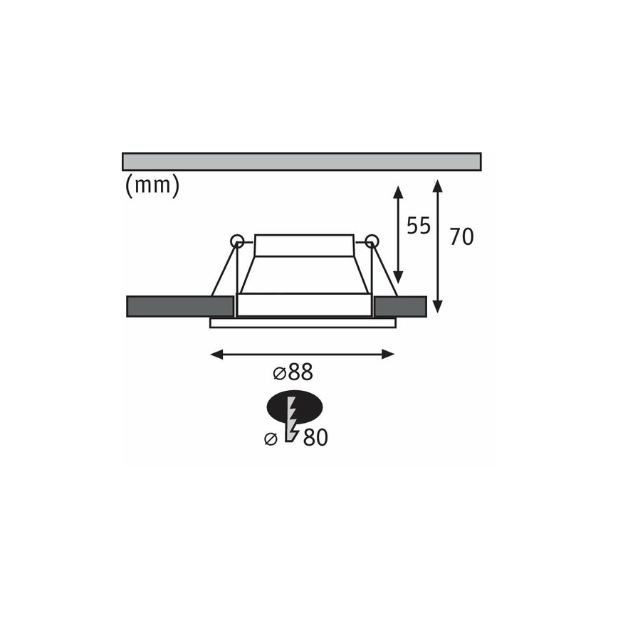 Paulmann 93408 - SET 3xLED/6,5W IP44 Zatemnitvena kopalniška vgradna svetilka COLE 230V