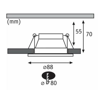 Paulmann 93410 - SET 3xLED/6,5W IP44 Zatemnitvena kopalniška vgradna svetilka COLE 230V