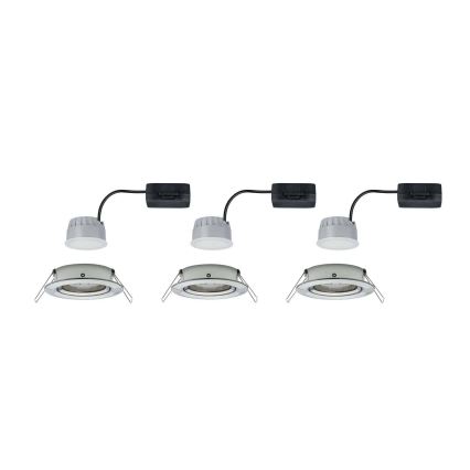 Paulmann 93483 - SET 3xLED/6,5W IP23 Zatemnitvena kopalniška vgradna svetilka NOVA 230V