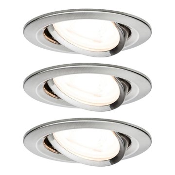 Paulmann 93652 - SET 3x LED GU10/6,1W IP23 Kopalniška vgradna svetilka 230V