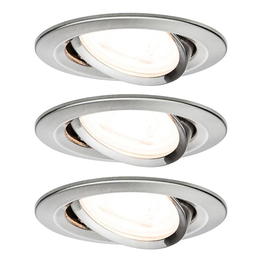 Paulmann 93652 - SET 3x LED GU10/6,1W IP23 Kopalniška vgradna svetilka 230V