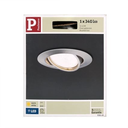 Paulmann 93849 - LED-GU10/4,5W/230V Vgradna svetilka PREMIUM LINE 230V