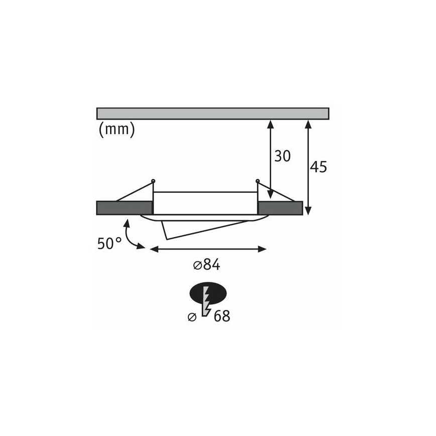 Paulmann 93875 - SET 3xLED/6,8W IP23 Kopalniška vgradna svetilka COIN 230V