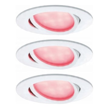 Paulmann 93940 - SET 3x LED RGBW/2W IP23 Zatemnitvena kopalniška vgradna svetilka 230V