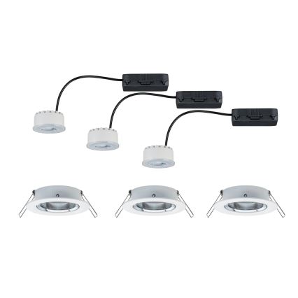 Paulmann 93942 - SET 3xLED/6,8W IP23 Zatemnitvena kopalniška vgradna svetilka COIN 230V
