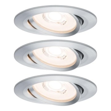 Paulmann 93943 - Komplet 3xLED/6,8W IP23 zatemnljivo kopalniško vgradno stropno svetilo COIN 230V
