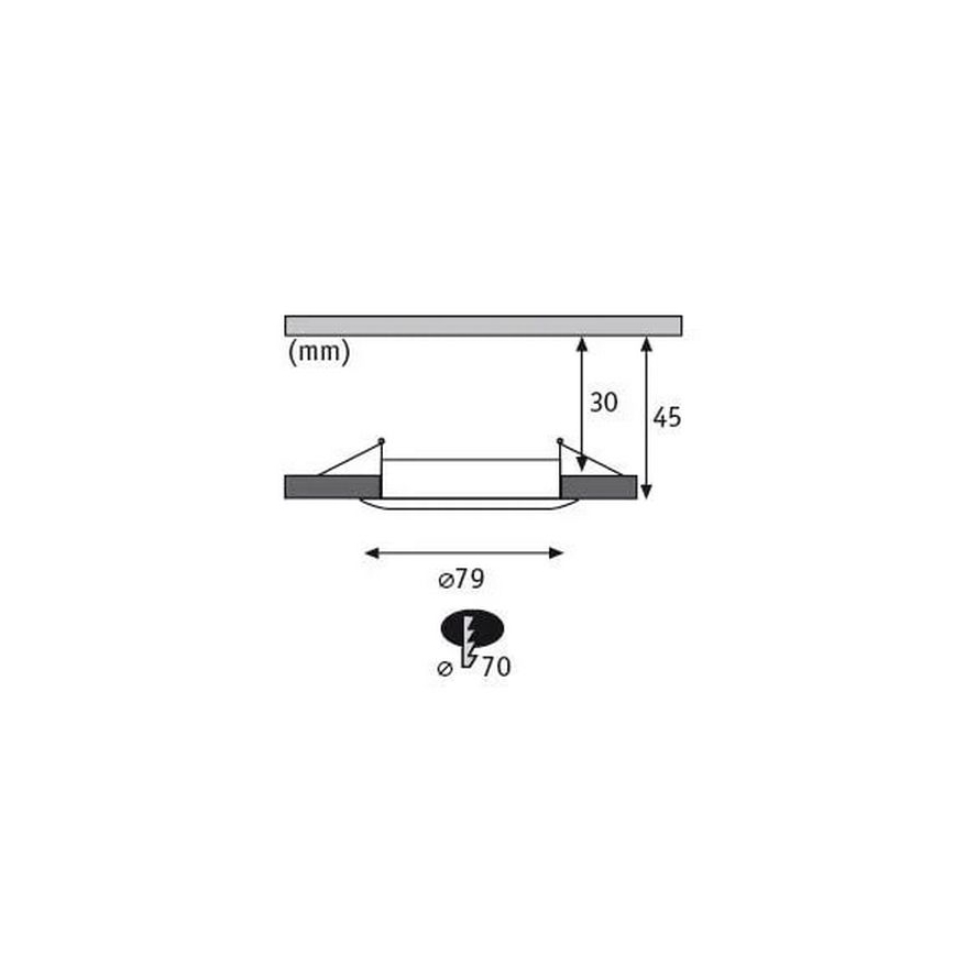 Paulmann 93976 - SET 3xLED/6,8W IP44 Kopalniška vgradna svetilka COIN 230V