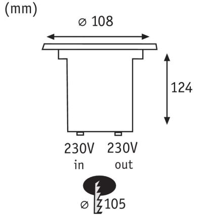 Paulmann 93992 - LED GU10/3,5W IP67 Zunanja vgradna svetilka SPECIAL 230V