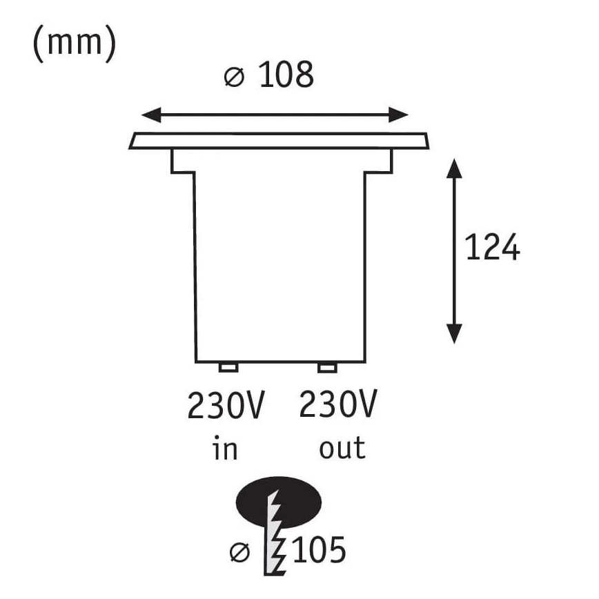 Paulmann 93992 - LED GU10/3,5W IP67 Zunanja vgradna svetilka SPECIAL 230V