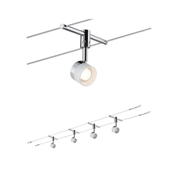 Paulmann 94080 - Komplet 4×LED/4,8 W, sistem z napetim kablom STAGE 230 V, sijajni krom