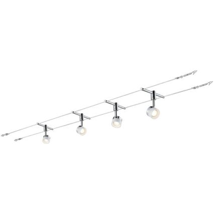 Paulmann 94080 - SET 4xLED/4,8W Reflektor za tračni sistem STAGE 230V sijajni krom