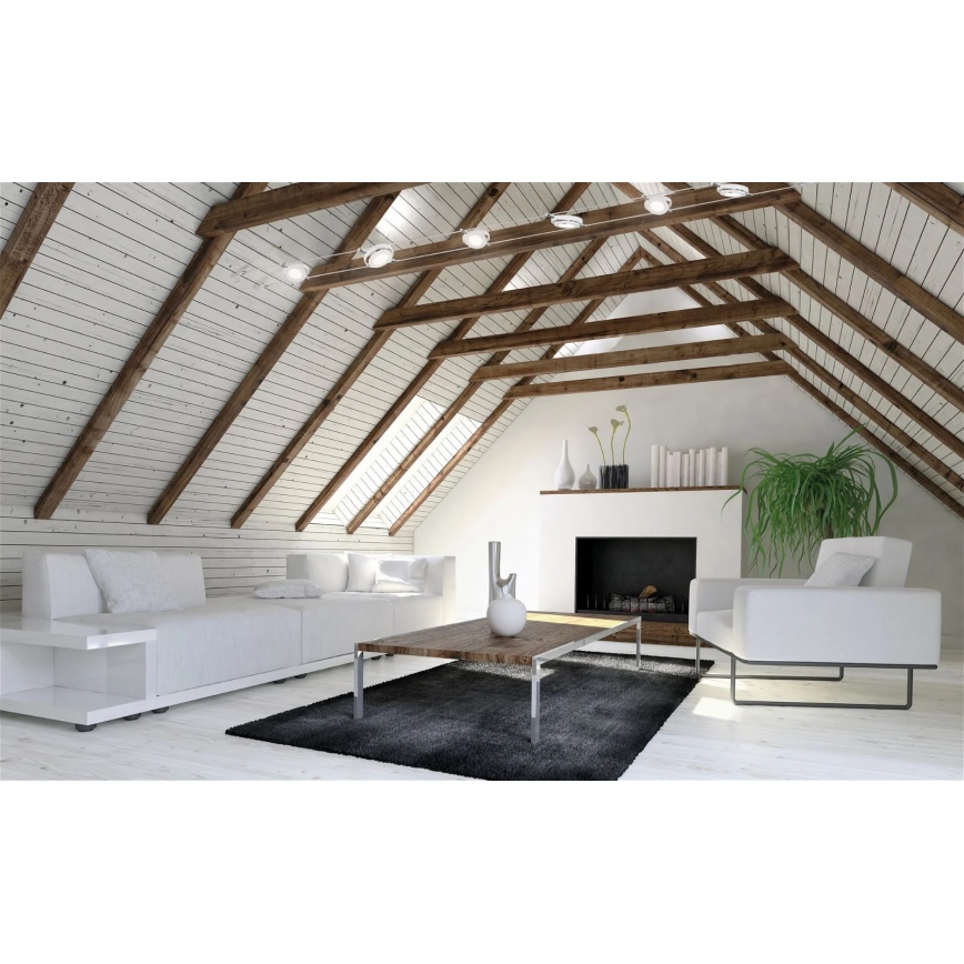 Paulmann 94106 - SET 6xLED/4W Reflektor za a string system ROUNDMAC 230V bela