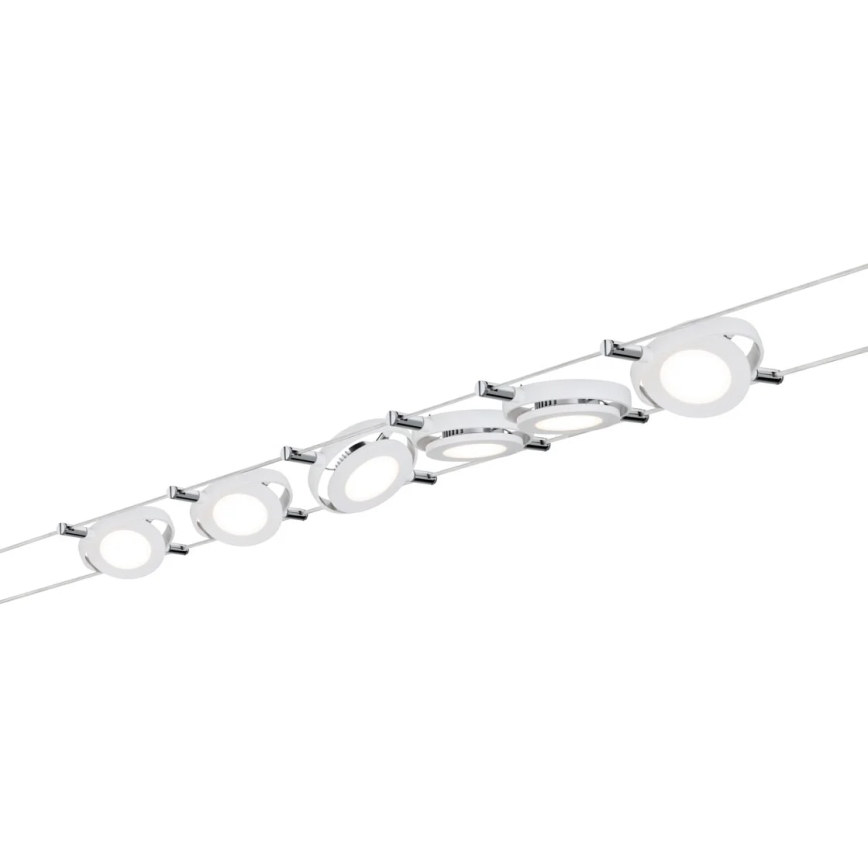Paulmann 94106 - SET 6xLED/4W Reflektor za a string system ROUNDMAC 230V bela