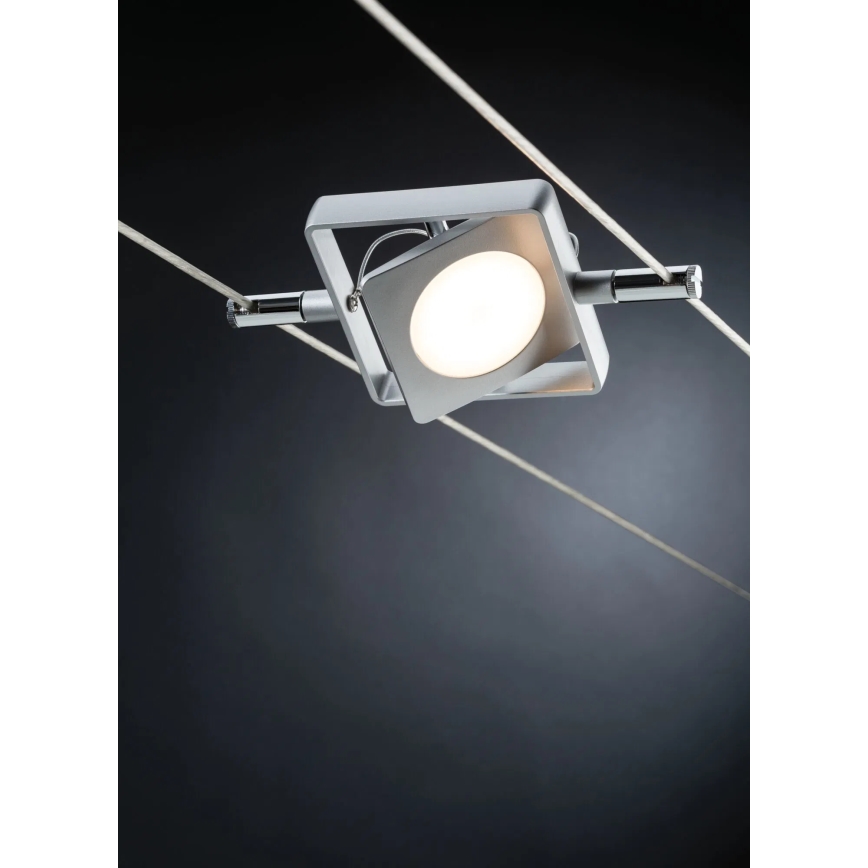 Paulmann 94107 - Komplet 4×LED/4,3 W Točkovna svetilka za kabelski sistem MAC 230 V matni krom