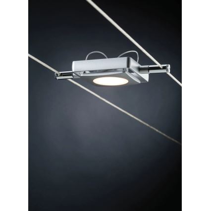 Paulmann 94107 - Komplet 4×LED/4,3 W Točkovna svetilka za kabelski sistem MAC 230 V matni krom