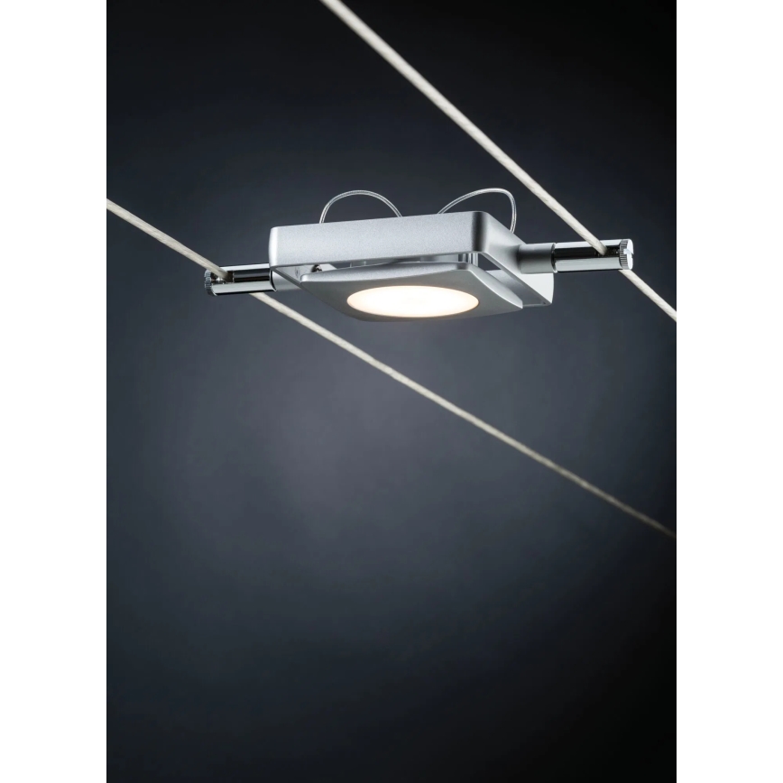Paulmann 94107 - Komplet 4×LED/4,3 W Točkovna svetilka za kabelski sistem MAC 230 V matni krom