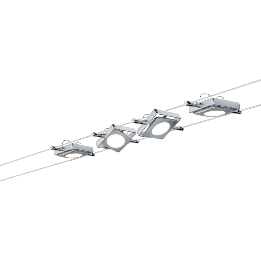 Paulmann 94107 - Komplet 4×LED/4,3 W Točkovna svetilka za kabelski sistem MAC 230 V matni krom