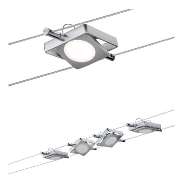 Paulmann 94107 - Komplet 4×LED/4,3 W Točkovna svetilka za kabelski sistem MAC 230 V matni krom