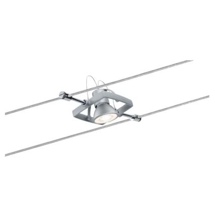 Paulmann 94133 - Komplet 5xGU5,3/10W popoln kabelski sistem MAC 230V mat krom