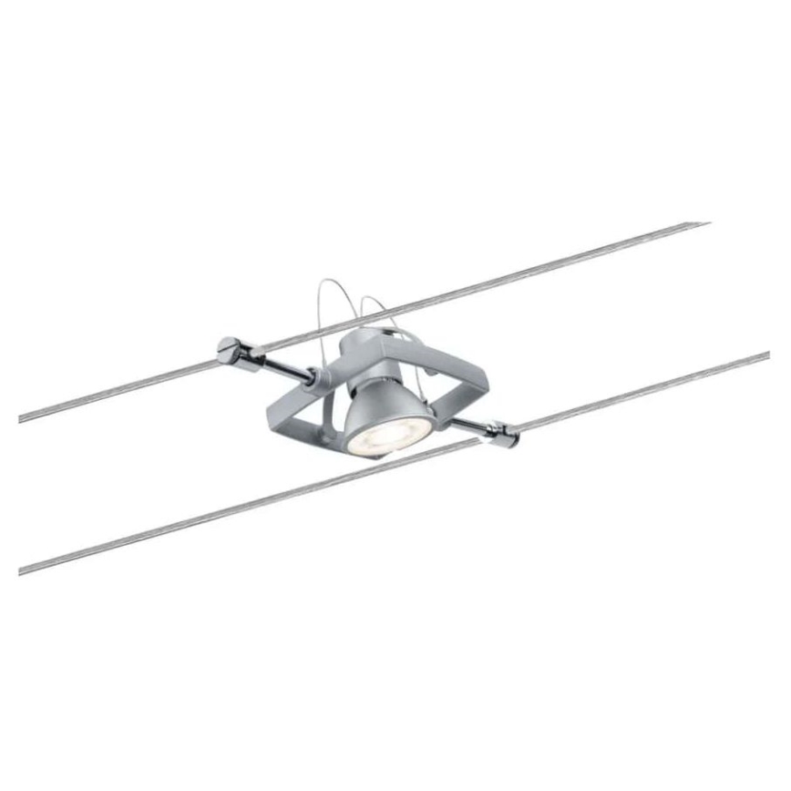Paulmann 94133 - Komplet 5xGU5,3/10W popoln kabelski sistem MAC 230V mat krom