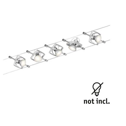 Paulmann 94133 - SET 5xGU5,3/10W Reflektor za tračni sistem MAC 230V mat krom