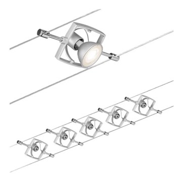 Paulmann 94133 - SET 5xGU5,3/10W Reflektor za tračni sistem MAC 230V mat krom