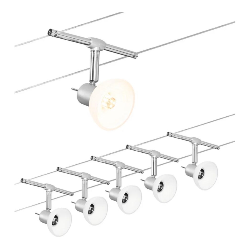 Paulmann 94136 - SET 5xGU5,3/10W Reflektor za tračni sistem SHEELA 230V sijajni krom