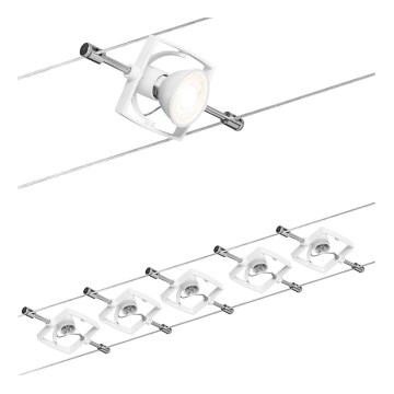 Paulmann 94149 - KOMPLET 5xGU5,3/10W Vgradna svetilka za napetostni sistem TECH 230V bela