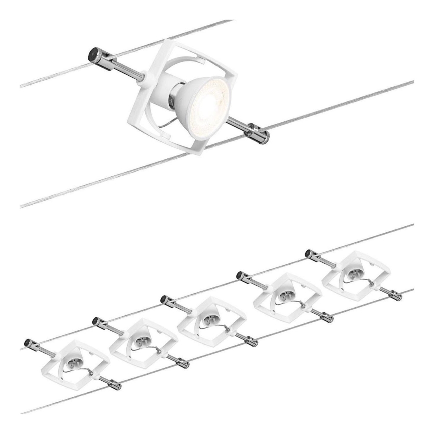 Paulmann 94149 - SET 5xGU5,3/10W Reflektor za tračni sistem TECH 230V bela