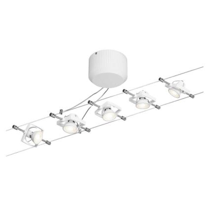 Paulmann 94149 - SET 5xGU5,3/10W Reflektor za tračni sistem TECH 230V bela