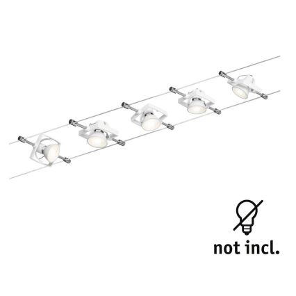 Paulmann 94149 - SET 5xGU5,3/10W Reflektor za tračni sistem TECH 230V bela