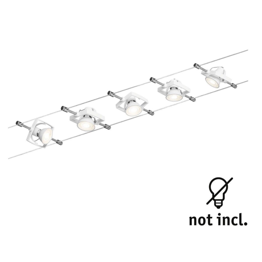 Paulmann 94149 - SET 5xGU5,3/10W Reflektor za tračni sistem TECH 230V bela