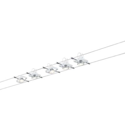 Paulmann 94149 - SET 5xGU5,3/10W Reflektor za tračni sistem TECH 230V bela